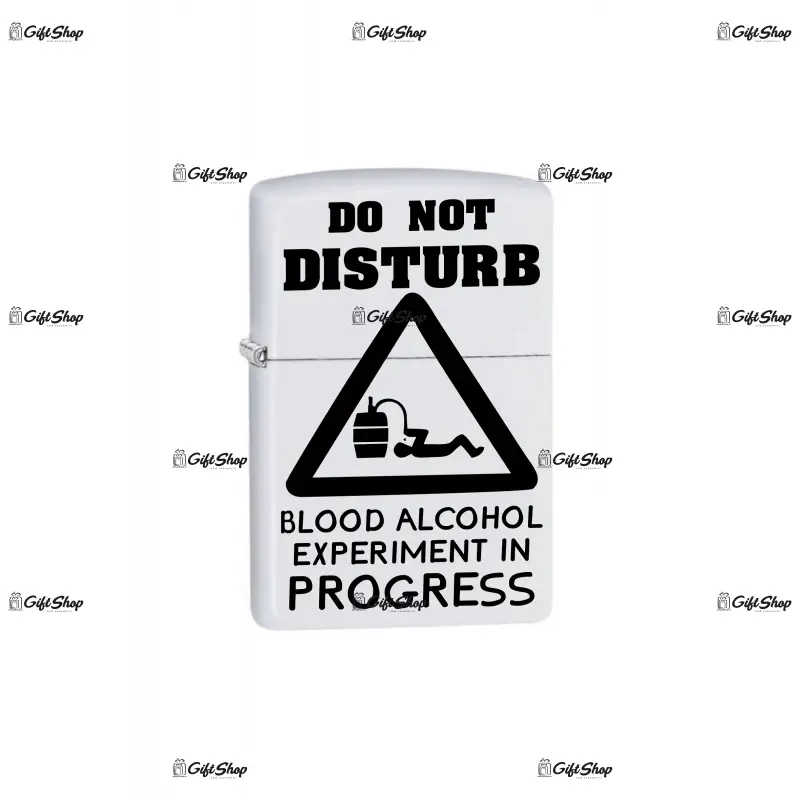 Do not disturb, bricheta metalica gravata laser cu mesaj